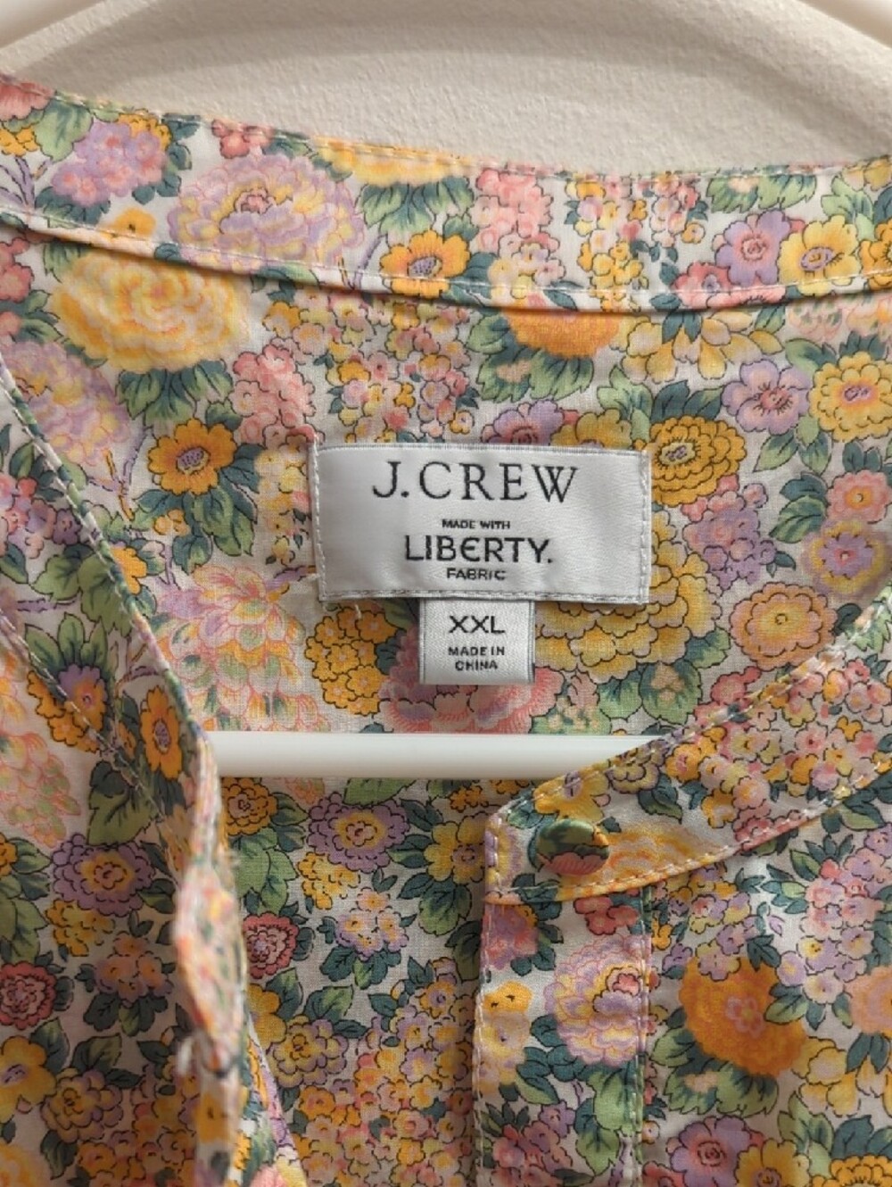 J. Crew × Liberty Fabric Pastel Floral Short Sleeve Dress, Women's XXL - Picture 2 of 9